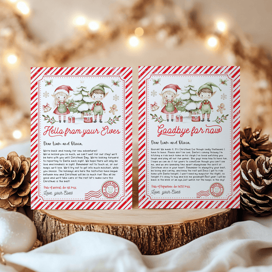 Editable Elf Arrival and Goodbye Letter Printable Kit ELF101