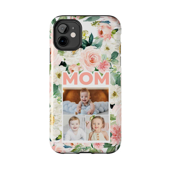 Floral Mom Phone Case with Custom Photo Slots - Perfect Gift for Mother's Day - PC023