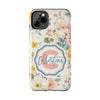 Personalized Floral Tough Phone Case - Customized with Name | Durable Protection - PC013