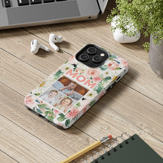 Floral Mom Phone Case with Custom Photo Slots - Perfect Gift for Mother's Day - PC023