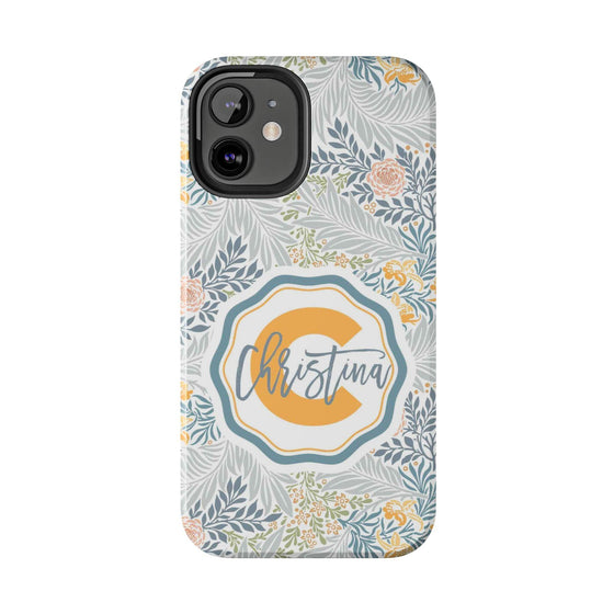 Custom Monogram Phone Cases With Floral Design - PC003