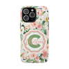 Personalized Floral Phone Case - Custom Tough Case with Name - PC025