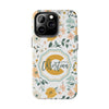 Personalized Floral Tough Phone Case - Custom Name Design - PC007