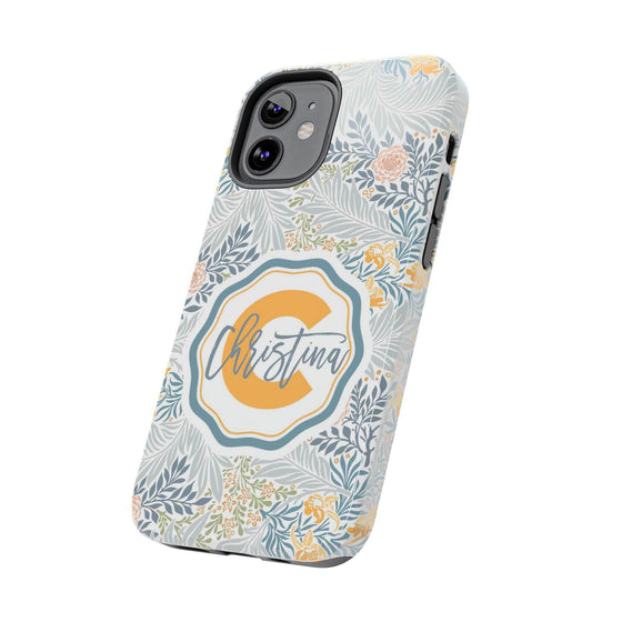 Custom Monogram Phone Cases With Floral Design - PC003
