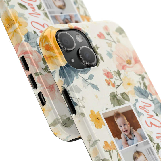 Personalized Floral Tough Phone Case - Best Mom Ever - PC012