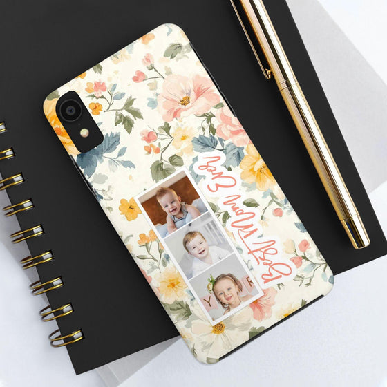 Personalized Floral Tough Phone Case - Best Mom Ever - PC012
