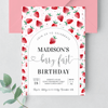 Editable Berry First Birthday Invitation Strawberry  BF24