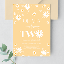 Editable Daisy 2nd Birthday Invitation D110
