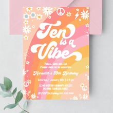  Editable Ten Is A Vibe Birthday Invitation G410