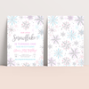 Editable Winter Onederland Birthday Invitation SN04