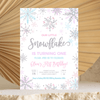 Editable Winter Onederland Birthday Invitation SN04