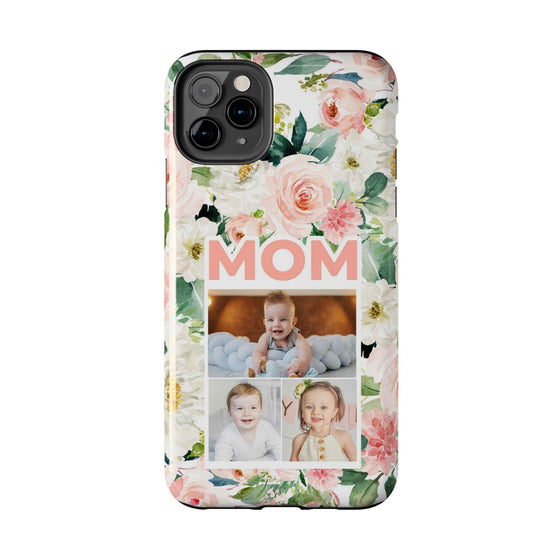 Floral Mom Phone Case with Custom Photo Slots - Perfect Gift for Mother's Day - PC023