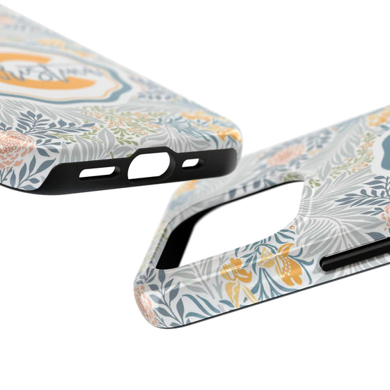 Custom Monogram Phone Cases With Floral Design - PC003