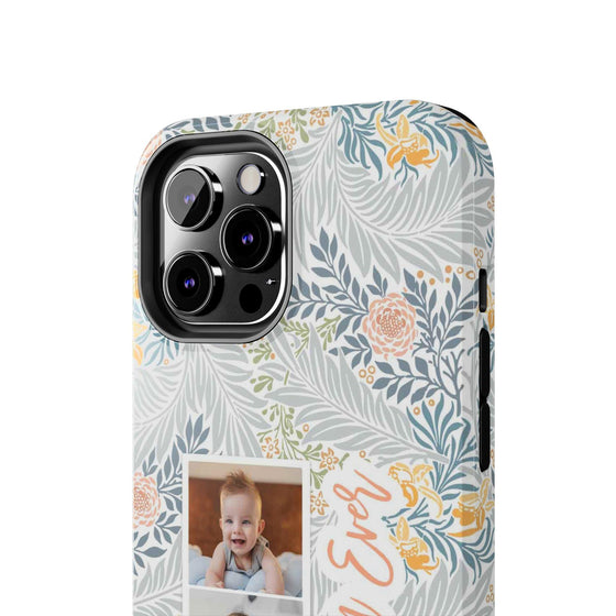 Personalized Tough Phone Case - Best Mom Ever with Floral Design - PC002