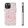 Personalized Tough Phone Case with Pink Bow Design - PC017