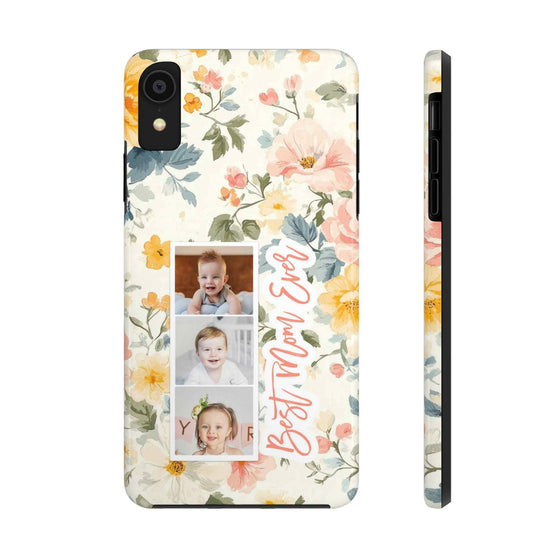 Personalized Floral Tough Phone Case - Best Mom Ever - PC012