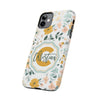 Personalized Floral Tough Phone Case - Custom Name Design - PC007