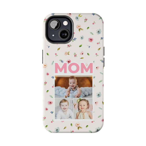 Floral Mom Photo Tough Phone Case - Durable Protection for Loving Mothers - PC027