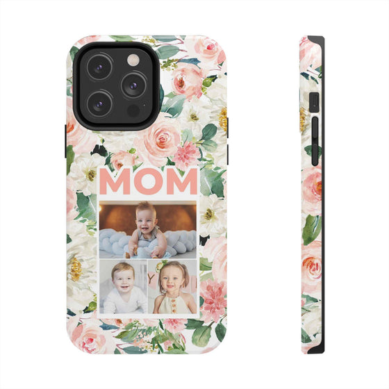 Floral Mom Phone Case with Custom Photo Slots - Perfect Gift for Mother's Day - PC023