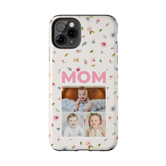 Floral Mom Photo Tough Phone Case - Durable Protection for Loving Mothers - PC027