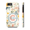 Personalized Floral Tough Phone Case - Customized with Name | Durable Protection - PC013