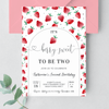 Editable Berry Sweet 2nd Birthday Invitation BF27