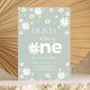Editable Daisy First Birthday Invitatio D111