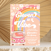 Editable Eleven Is A Vibe Birthday Invitation G211