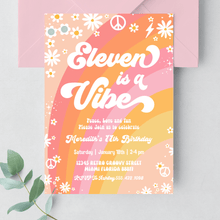  Editable Eleven Is A Vibe Birthday Invitation G411