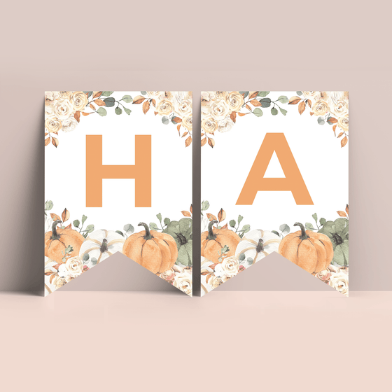 Editable Our Little Pumpkin Banner PB001