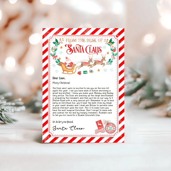 Editable Letter From Santa SL106