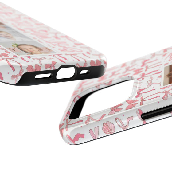 Custom Tough Phone Case - Best Mom Ever with Pink Bows - PC016