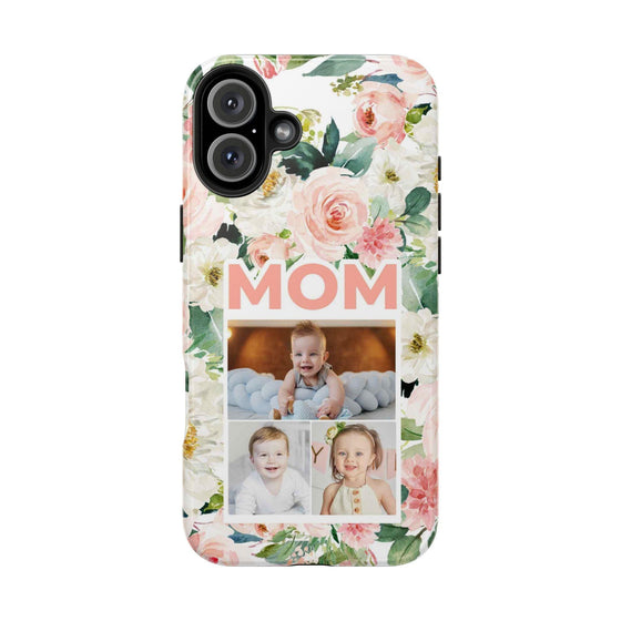 Floral Mom Phone Case with Custom Photo Slots - Perfect Gift for Mother's Day - PC023