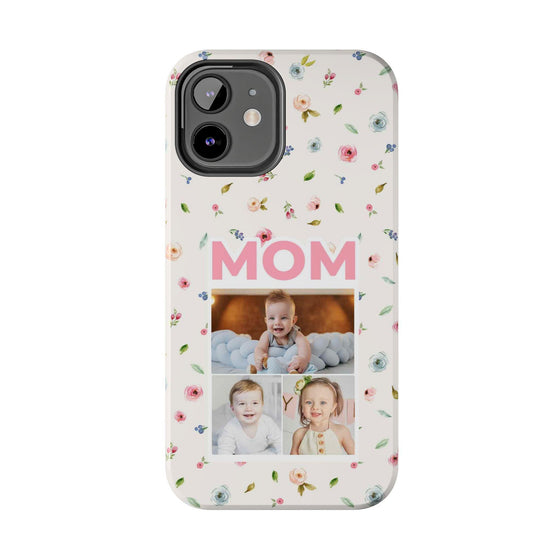 Floral Mom Photo Tough Phone Case - Durable Protection for Loving Mothers - PC027