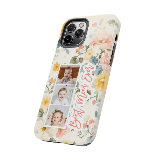 Personalized Floral Tough Phone Case - Best Mom Ever - PC012