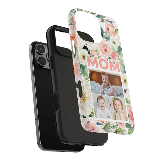 Floral Mom Phone Case with Custom Photo Slots - Perfect Gift for Mother's Day - PC023