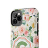 Personalized Floral Phone Case - Custom Tough Case with Name - PC025