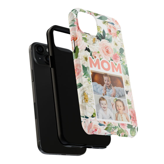 Floral Mom Phone Case with Custom Photo Slots - Perfect Gift for Mother's Day - PC023