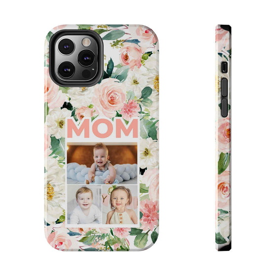 Floral Mom Phone Case with Custom Photo Slots - Perfect Gift for Mother's Day - PC023