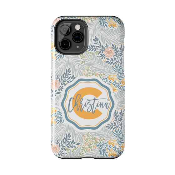 Custom Monogram Phone Cases With Floral Design - PC003