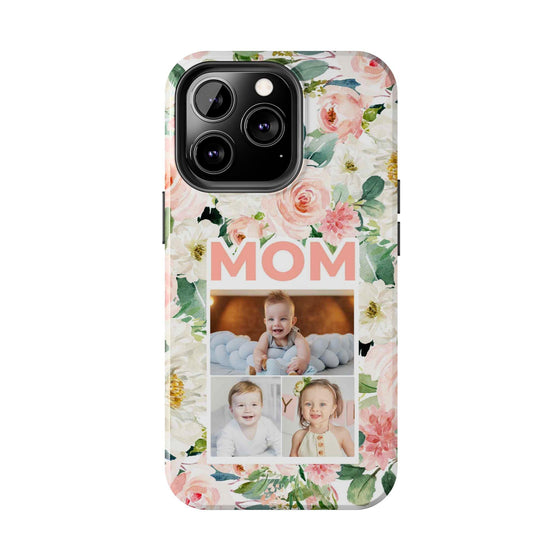 Floral Mom Phone Case with Custom Photo Slots - Perfect Gift for Mother's Day - PC023
