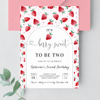 Editable Berry Sweet 2nd Birthday Invitation BF28