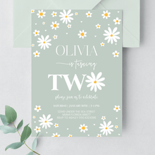  Editable Daisy 2nd Birthday Invitation D112
