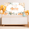 Editable Our Little Pumpkin Birthday Backdrop  PB001