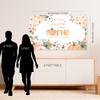 Editable Our Little Pumpkin Birthday Backdrop  PB001