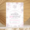 Editable Winter Onederland Birthday Invitation W002
