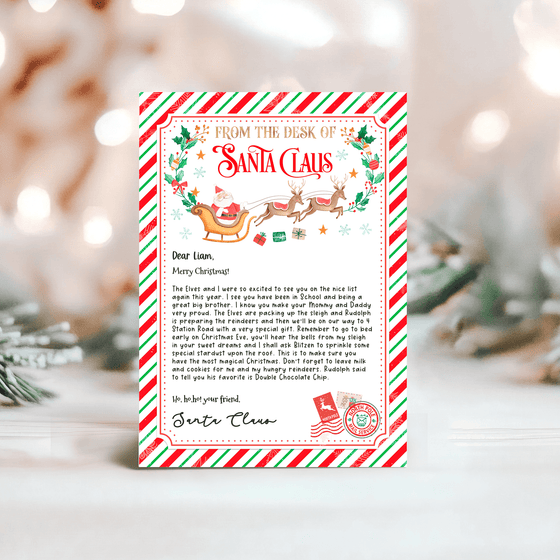 Editable Letter From Santa SL107