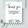Editable Two Fast Birthday Thank You Card R101