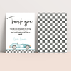 Editable Two Fast Birthday Thank You Card R101