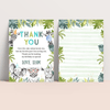 Editable Party Animals Birthday Thank You Card S105